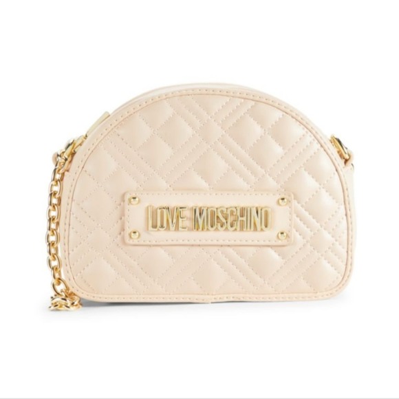 LOVE MOSCHINOQuilted Semicircle Crossbody Bag nwt.